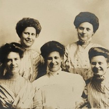 Antique RPPC Real Photograph Postcard Group Happy Beautiful Women Smiling picture