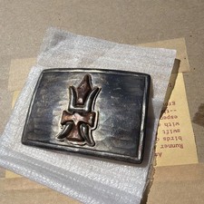 Cityboy Forge Belt Buckle Silver Hand Forged Wes Groot Tony Hawk Skate Park Vtg picture