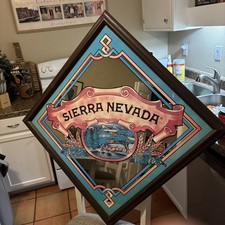 🔥Vtg Sierra Nevada Brewing co Framed Mirror 27x27 Breweriana Wall Decor 🍺  picture