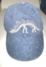 Vintage 90s Y2k Disney Animal Kingdom Spell Out Kids Blue Denim Baseball Cap picture