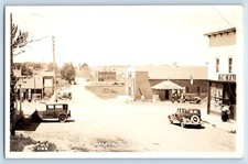 Sarona Wisconsin WI Postcard RPPC Photo Main Street Gas Station Cars c19130's picture