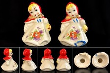 Vintage Made in Japan Porcelain Girl Reading Little Red Riding Hood Figurine picture