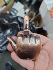 Bronze Talking Middle Finger Butane Jet Torch Lighter Saying F*** You LOT OF 12 picture