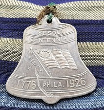 Antique Cast Metal 1926 Sesqui Centennial Liberty Bell 1776 Phila. 1926 Medal  picture