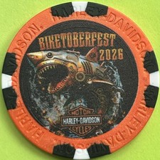 Harley Davidson Wide Print Poker Chip Daytona 2026 Biketoberfest Daytona Florida picture