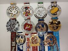 Lot of 11 Mickey Mouse  Medals Run Disney Medal 5k, 10k, Half marathon 2016 2017 picture