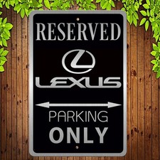 Classy Unique Lexus on Etched Engraved Aluminum Parking only Sign 8 x 12 picture