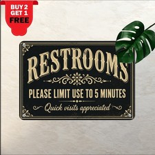 vintage french toilet minutes usage limit tin metal picture