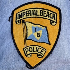 Obsolete Imperial Beach Police Patch - UNISSUED Cut Edge - Disbanded 1983 picture