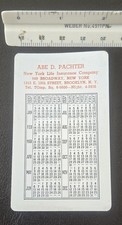 Vintage 1937 Advertising Wallet Calendar Card New York Life Insurance Building  picture