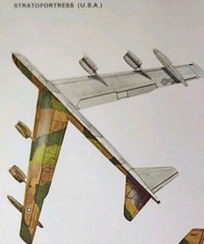 Boeing B-52 B 52 Stratofortress Picture Out of Print Aviation Vtg Sheet Decor  picture