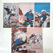 The Lone Ranger, Inc. The Lone Ranger Set of 5 Paper Postcards Cowboys Western picture