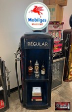 Rustoration 1950’s MOBIL MARINE Tokheim Gas Pump w/ Shelves - Mancave Decor picture