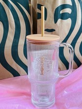 🤎NWT Starbucks Fall 2026 Limited Edition Glass Tumbler w/Handle HTF picture