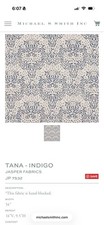Jasper Michael Smith Tana indigo linen fabric 1.75 yards picture