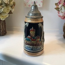 Authentic German Beer Stein Traditional Pewter Lid Zoller &Born picture