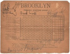 Honus Wagner autographed 1935 Pirates/Dodgers scorecard, JSA authenticated picture