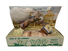 ROY ROGERS NEW 1940's BRADLEY WRIST WTCH AND DISPLAY picture
