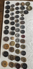 45 VINTAGE ADVERTISING & WORKWEAR BUTTON COLLECTION UNION MADE DUNGAREE OVERALL picture