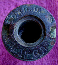 EXCAVATED ORIGINAL UNION ARTILLERY NAVAL FUSE DATED 1863 (FT FISHER) picture