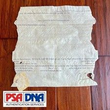 PATRICK HENRY Autograph Partial LAND GRANT Fragment Signed as VA Governor * PSA picture