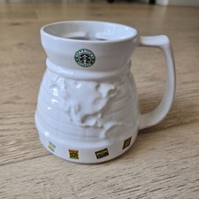 Starbucks Vintage Coffee Mug Big Cup Chubby Ceramic Travel Globe picture