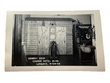 c.1939-1950 Vintage Postcard: Cowboy Shop Connor Hotel Bldg. Laramie, Wyoming picture