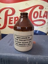 California Mini Jug Antique Saloon San Francisco Crock Croc Decanter picture