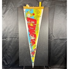 Vintage 1974 Indiana State Souvenir Pennant Imprint Art Indy 500 Cardinal Felt picture