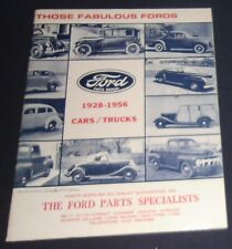 Those Fabulous Fords 1928-1956 Parts Manual Cars / Trucks Joblot Automotive Inc. picture
