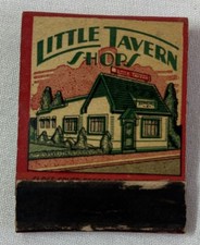 1930s matchbook ~ LITTLE TAVERN SHOPS ~ hamburgers picture