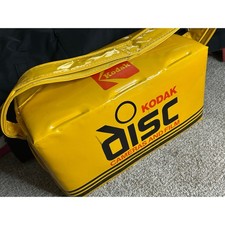 Vintage 80s Kodak DISC Cameras Film Yellow Vinyl Cooler Bag USA Nappe Babcock picture