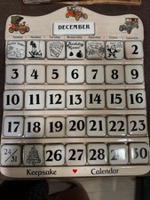 L & M Creations Vintage Ceramic Keepsake Perpetual Calendar picture