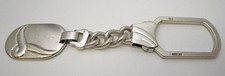 Vintage Italian Designer Sterling Silver Key Ring No Monogram-Never Used picture