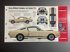 1965 - 1970 Ford Mustang GT350 IMP Poster, Spec Sheet, Folder, Brochure Awesome picture