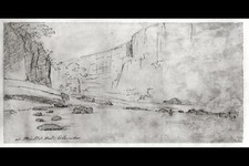 Photo:Mullet Hall Clarendon Jamaica 1808-1815 River Cliffs Ink Drawing picture