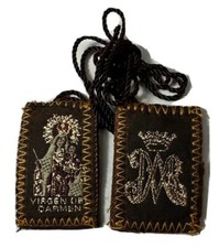 Lot 144 Religious Scapular Escapulario Virgen Del Carmen Recuerdos Favors picture