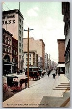 c1910 Main Street From Post Office American Bank Richmond Virginia VA Postcard picture