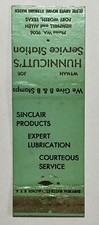 Vintage Matchbook Cover Wyman Joe Hunnicutt’s Service Station  Fort Worth, Texas picture