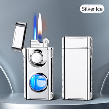 Dual Flame Direct Plus Open Switchable Lighters Torch Cigar Lighter LED GIFTS picture