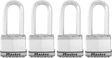 Heavy Duty Outdoor Padlock with Key, 4 Pack Keyed-Alike, Silver,Outdoor lock picture