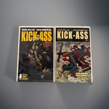 Kick-Ass 1 10th Anniv Variant & Issue 2 Double Signed Mark Millar JRJR W/ COA picture
