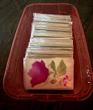 Huge~Estate-Lot-of 110 +~Airbrushed~Velvet~Embossed~Antique~Greetings-Postcards~ picture
