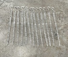 Christmas Icicles 5.5” Tree Ornaments Lot of 13 Vintage Hard Plastic picture