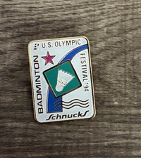 Badminton US Olympic Festival '94 Souvenir Lapel Pin Schnucks Sponsor picture