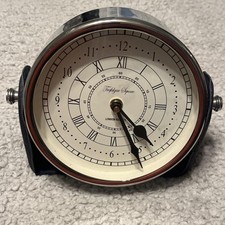Vintage Trafalgar Square Roman Numeral Stainless Steel Clock picture