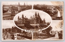 Real Photo Postcard Glasgow Scotland Multi View United Kingdom RPPC picture
