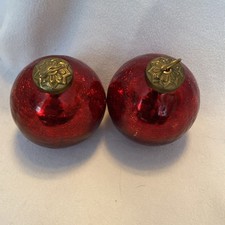 VTG Restoration Hardware Mercury Glass Christmas Ornaments Lot of 2 picture