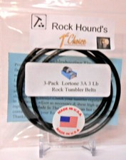 USA Rock Tumbler Pulley Belt Lortone 3A 3 Lb Replacement (3)Pack Rockhound's 1st picture
