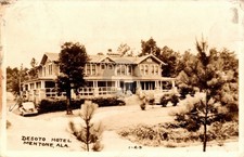 c1942 Desoto Hotel MENTONE Alabama Classic CarO RPPC Photo Postcard COPY picture